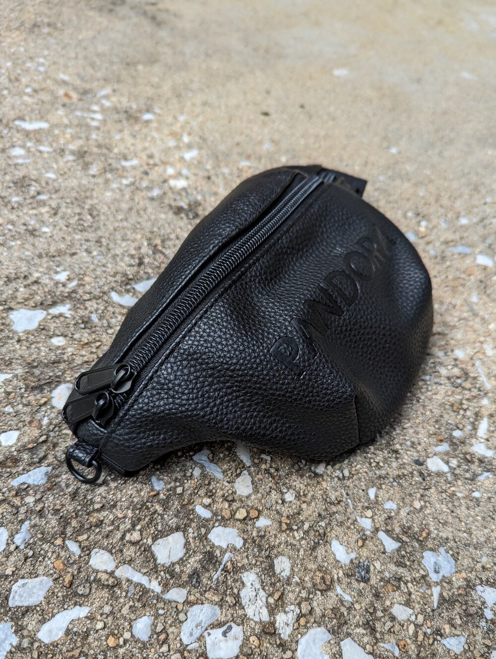 Pandora Black Leather Waist Bag Fannypack